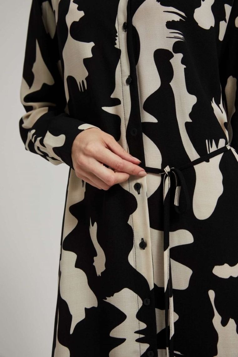 Sukienka damska, czarna, Moodo