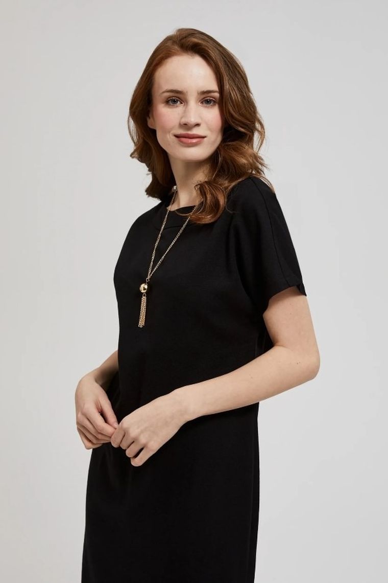 Sukienka damska, czarna, Moodo