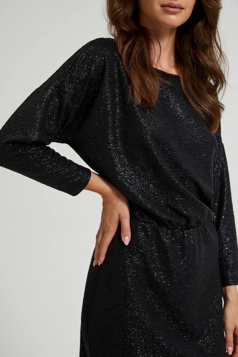 Sukienka damska, czarna, Moodo