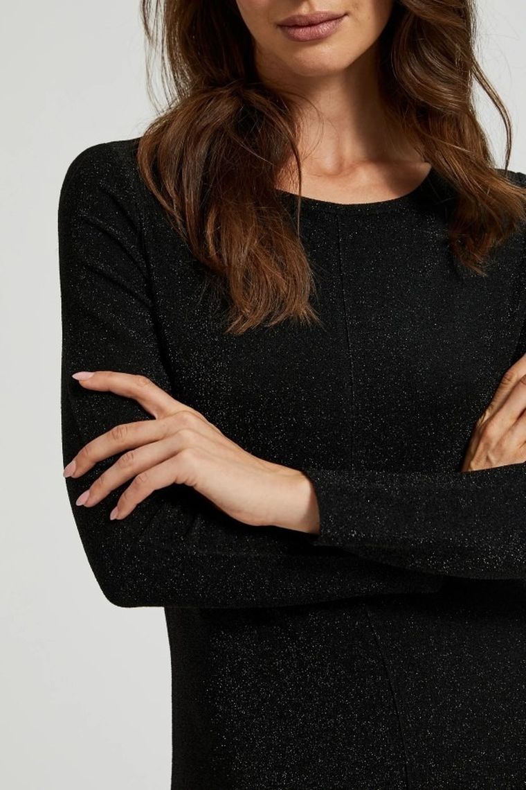 Sukienka damska, czarna, Moodo