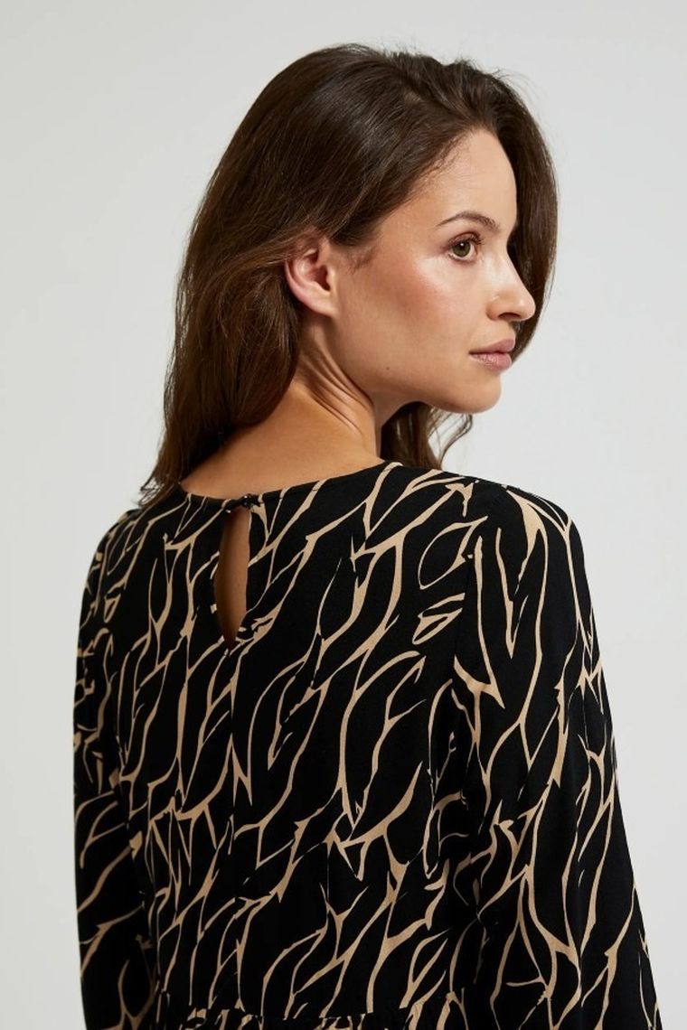 Sukienka damska, czarna, Moodo