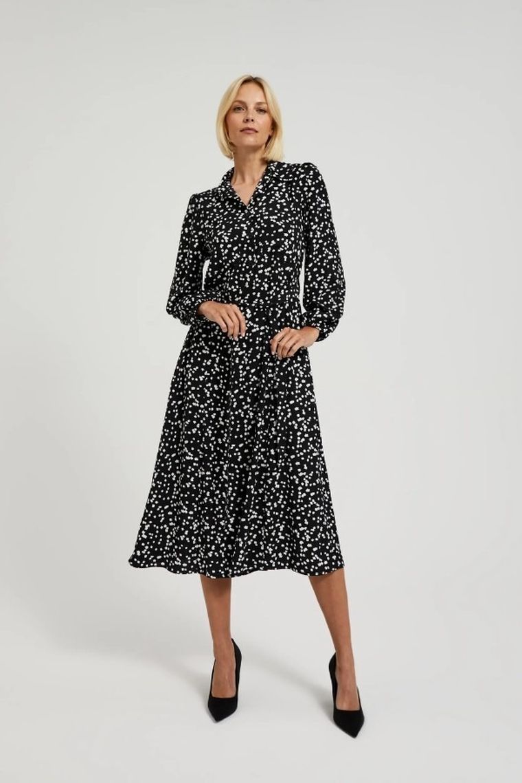 Sukienka damska, czarna, Moodo