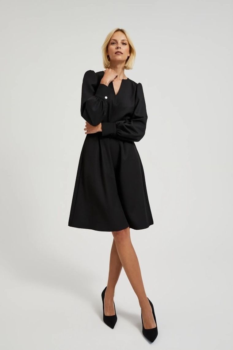 Sukienka damska, czarna, Moodo