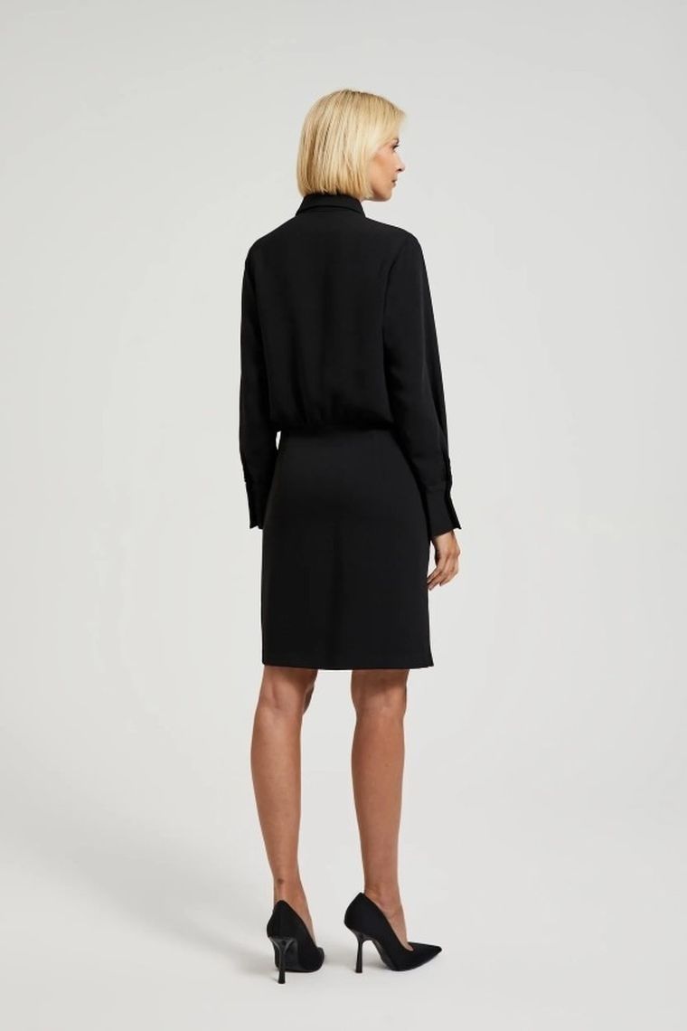 Sukienka damska, czarna, Moodo