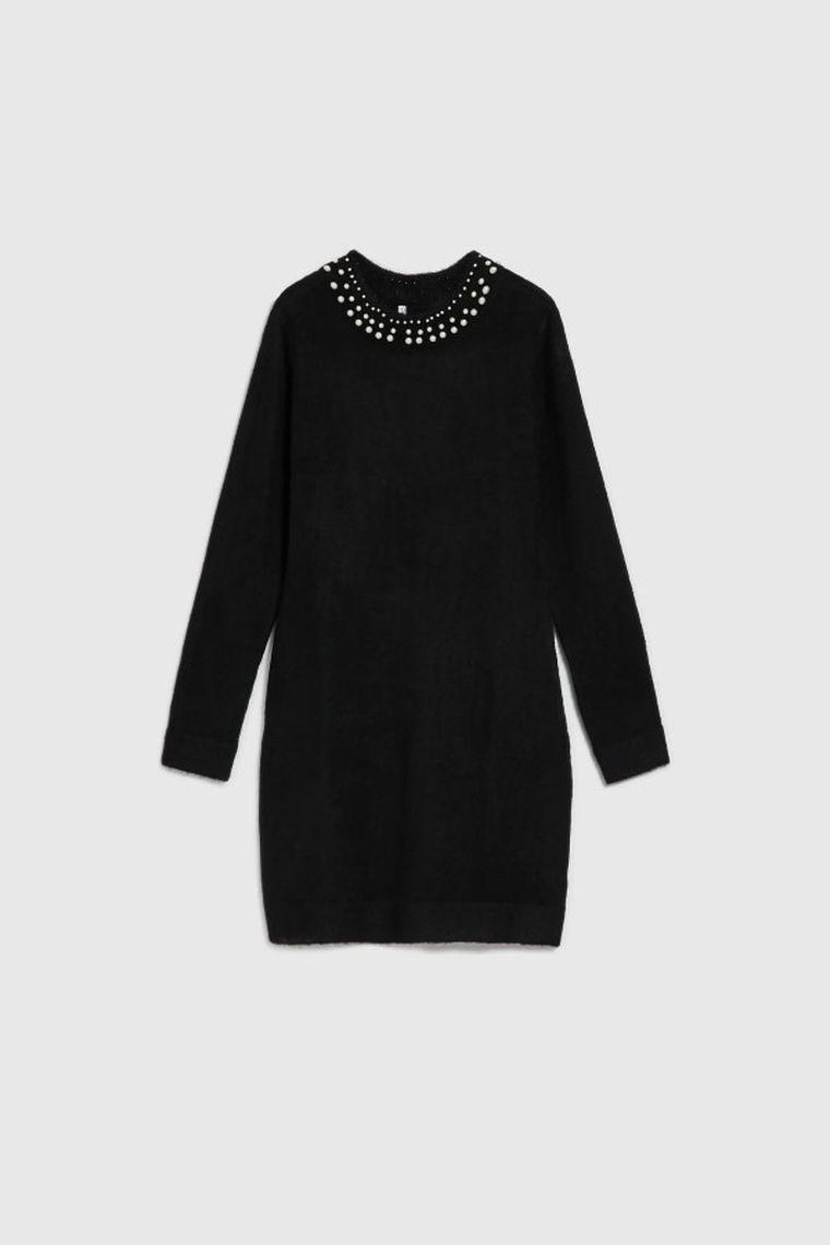 Sukienka damska, czarna, Moodo