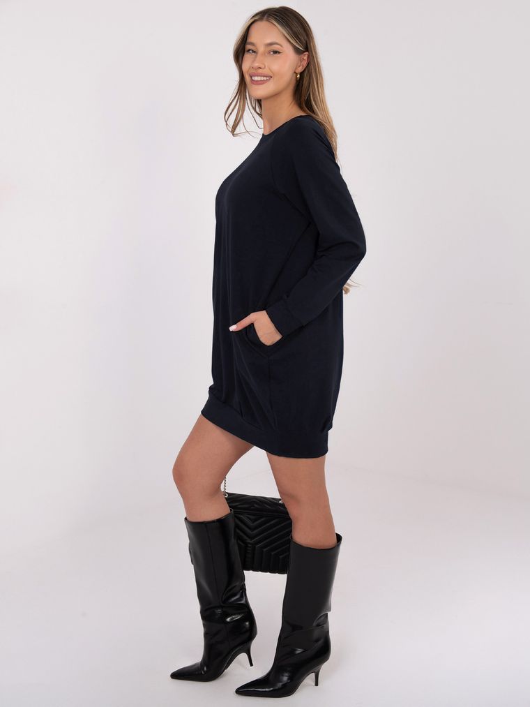 Sukienka damska, granatowa, Basic Feel Good