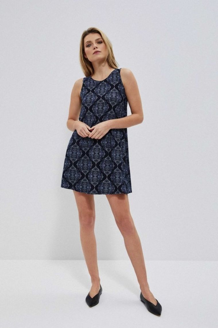 Sukienka damska, granatowa, Moodo