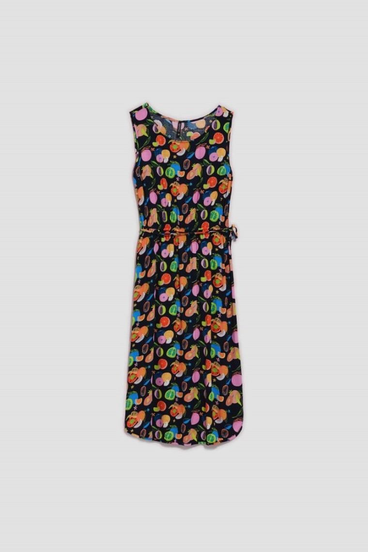 Sukienka damska, granatowa, Moodo