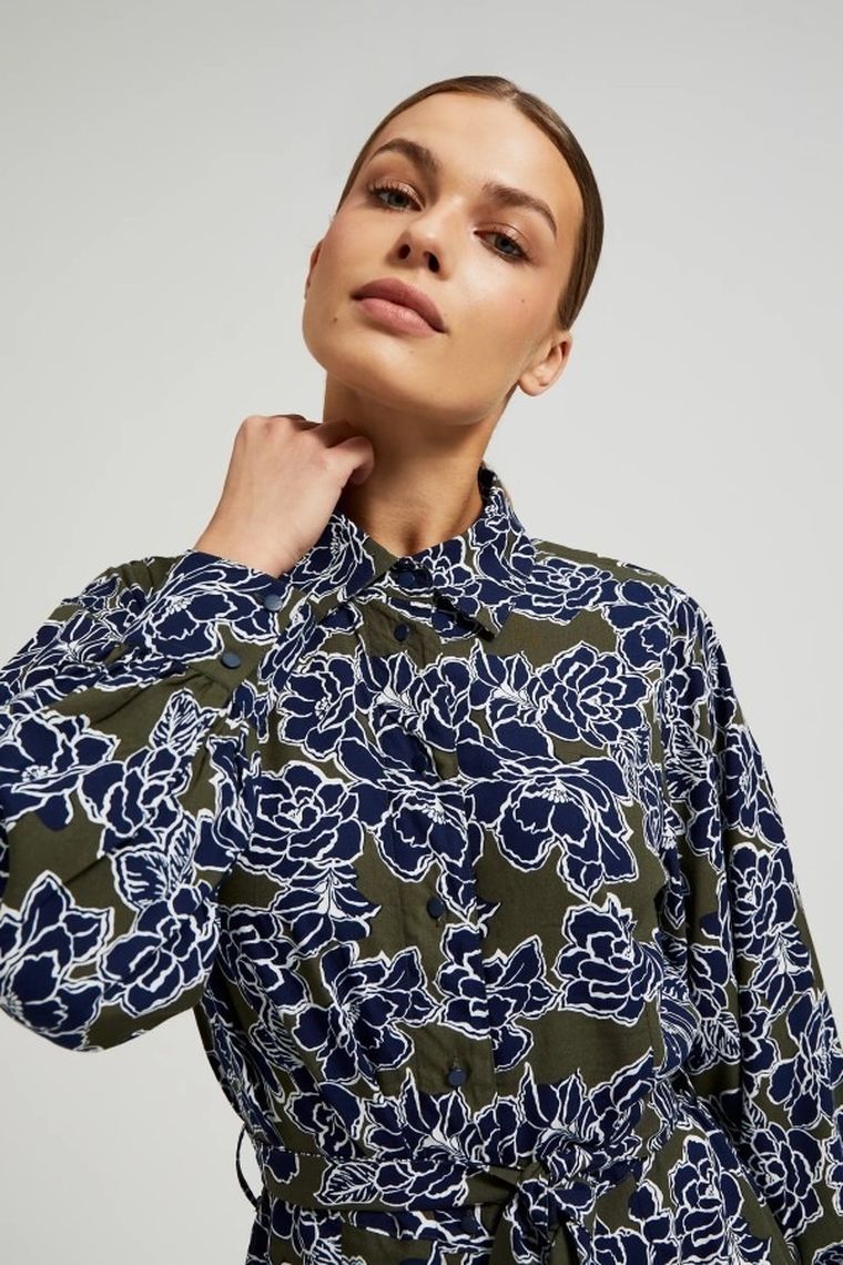 Sukienka damska, khaki, Moodo