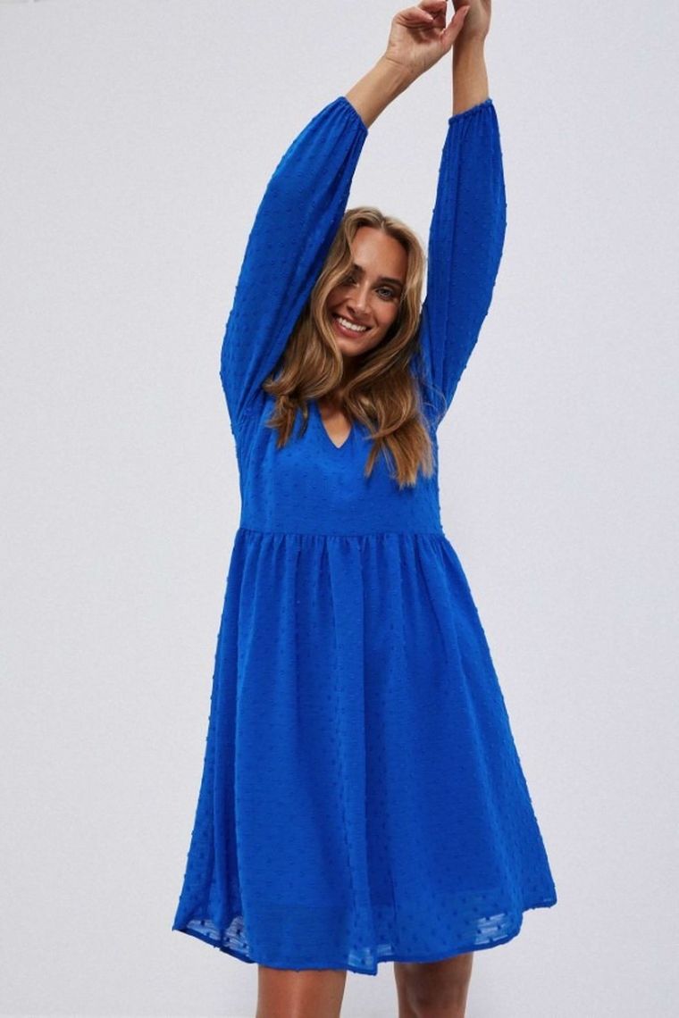 Sukienka damska, niebieska, Moodo