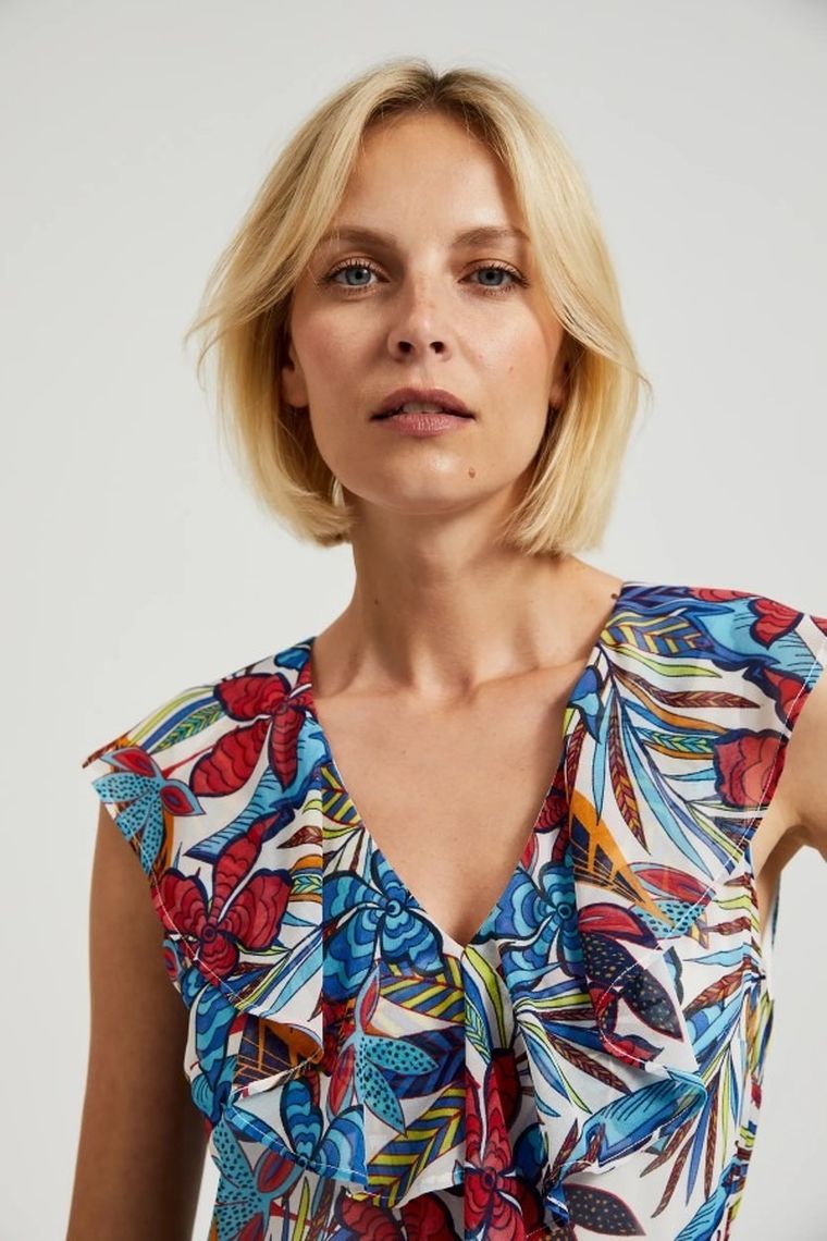 Sukienka damska, niebieska, Moodo