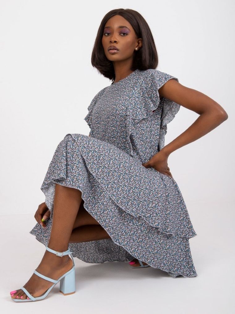 Sukienka damska, niebieska, Rue Paris