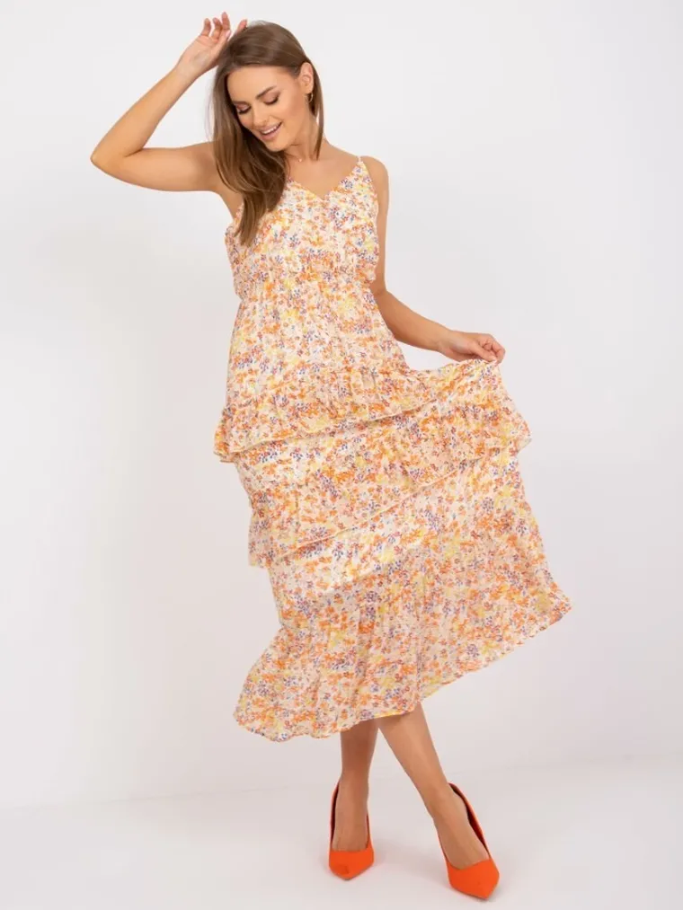 Sukienka damska, pomarańczowa, Factory Price