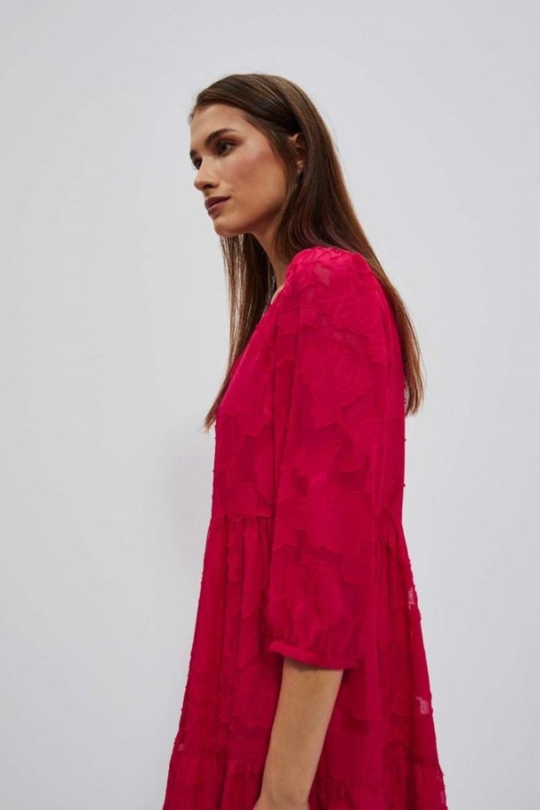 Sukienka damska, różowa, Moodo