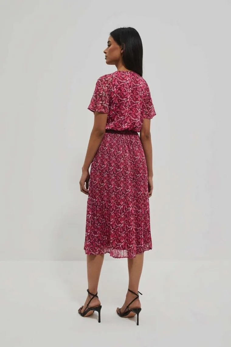 Sukienka damska, różowa, Moodo