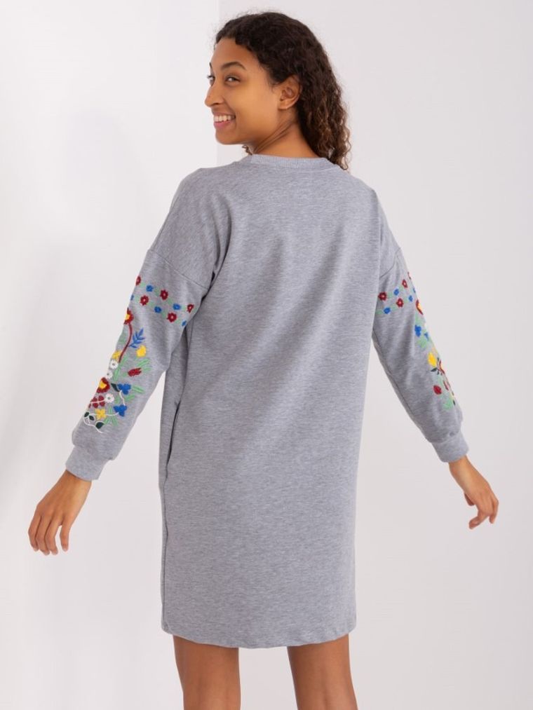 Sukienka damska, szara, Rue Paris