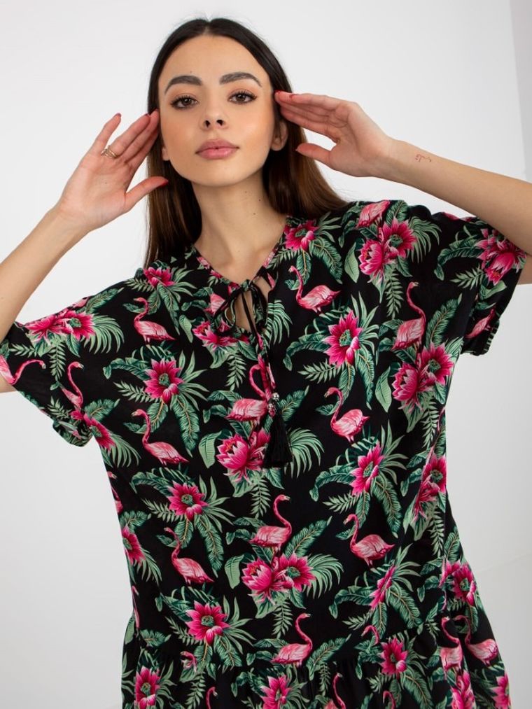 Sukienka damska z krótkim rękawem, mix, Sublevel