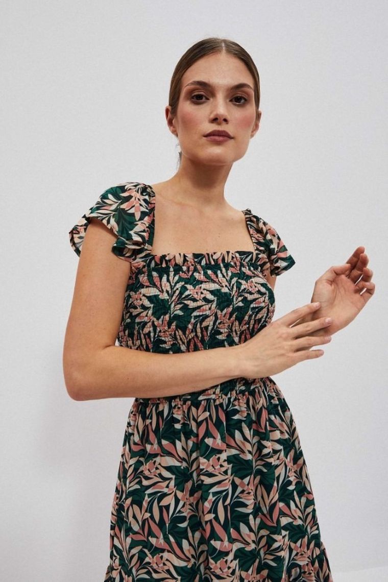 Sukienka damska, zielona, Moodo