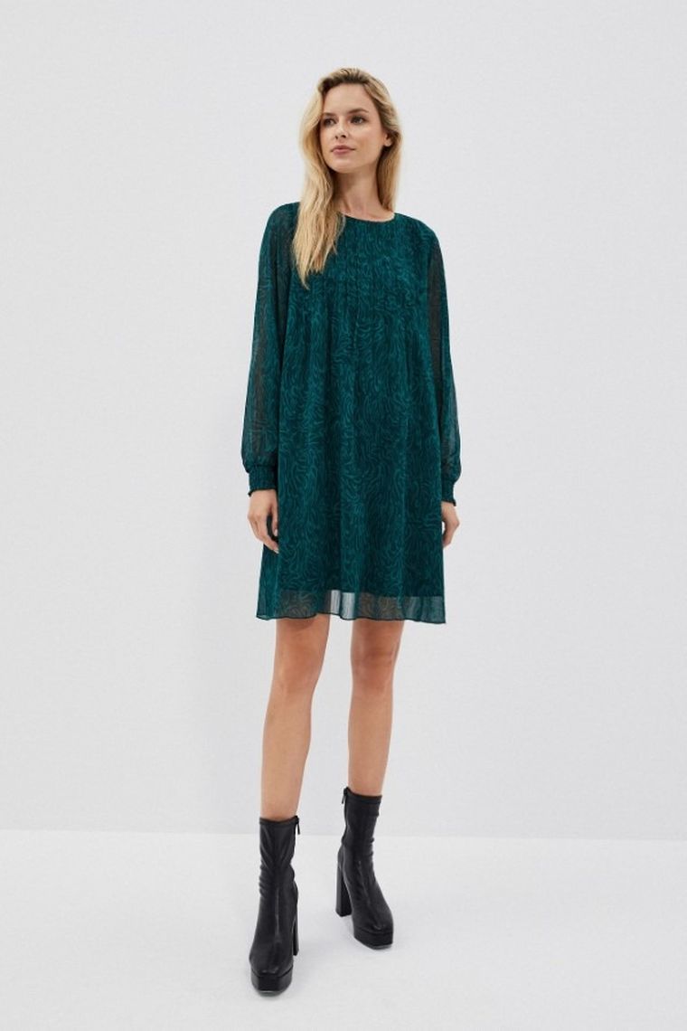 Sukienka damska, zielona, Moodo