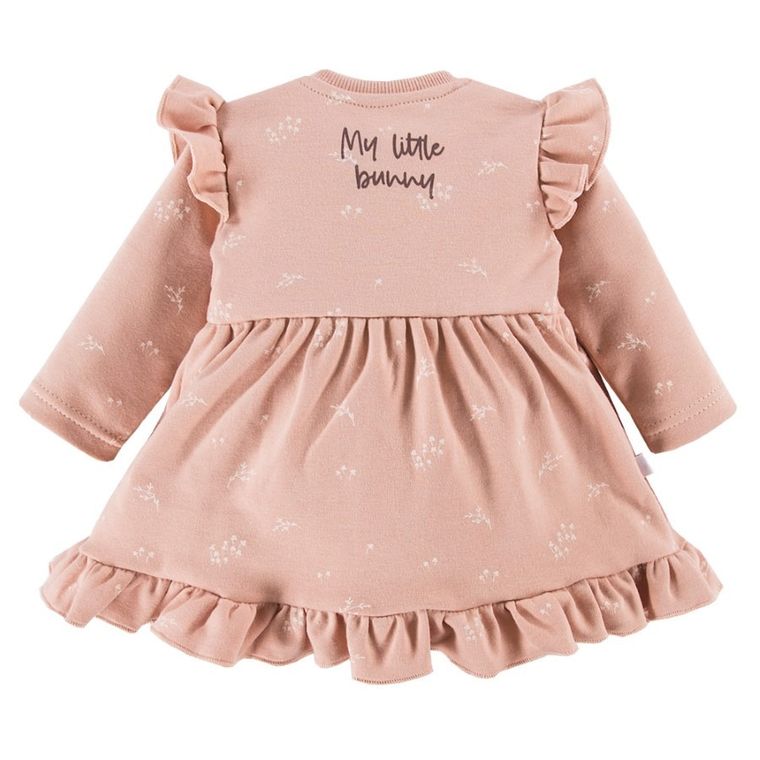 Sukienka dziewczęca z długim rękawem, beżowa, Bloom, Eevi