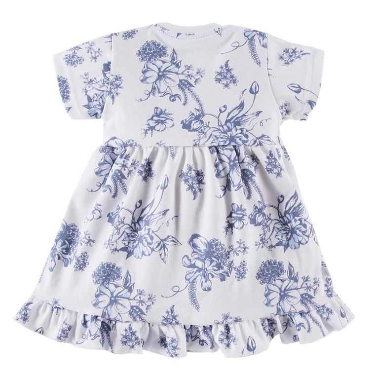 Sukienka dziewczęca z krótkim rękawem, biała, Eevi