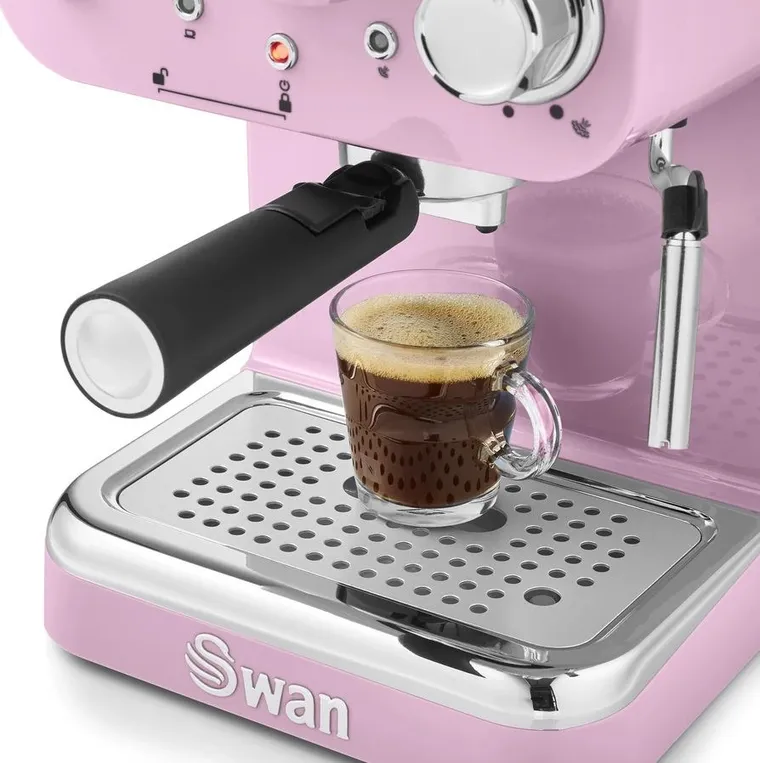 Swan, Retro, ekspres ciśnieniowy, różowy