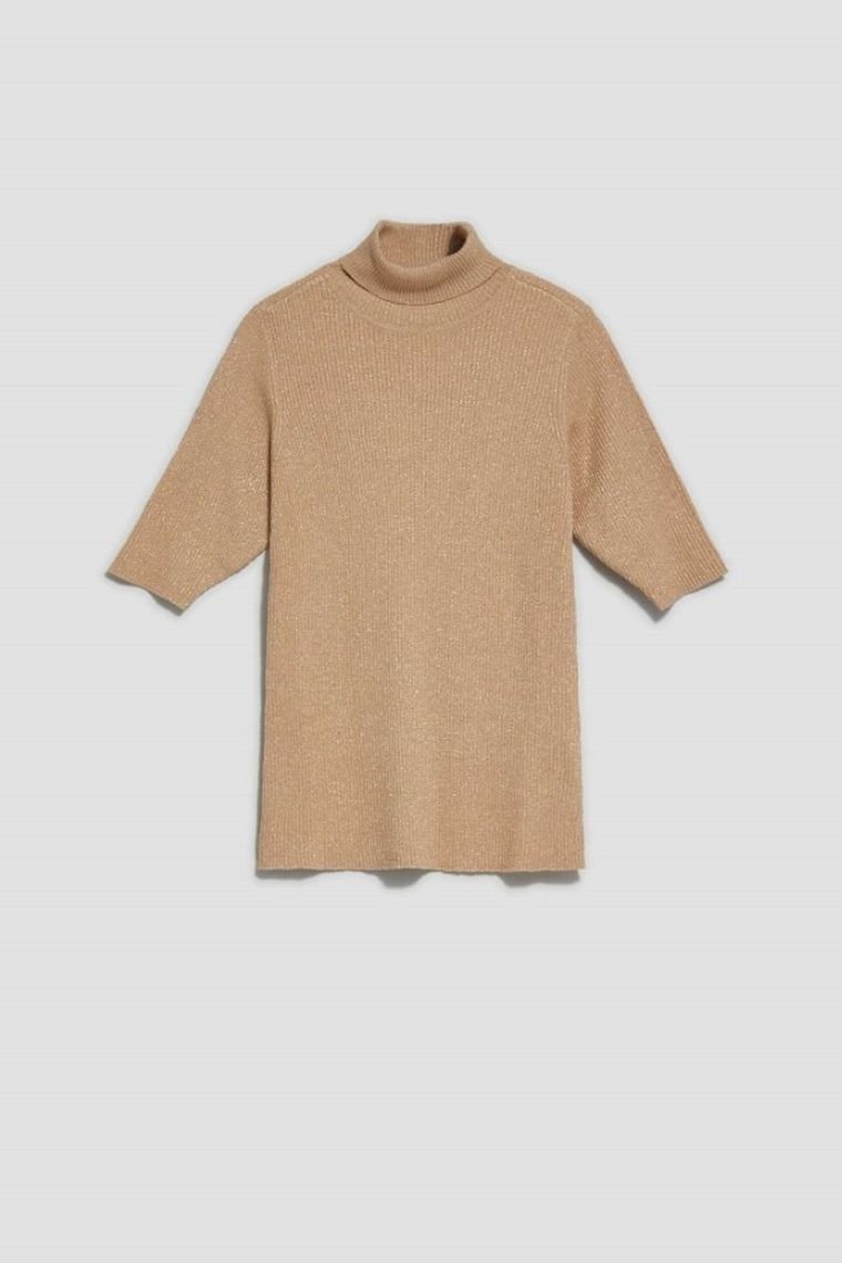 Sweter damski, beżowy, Moodo