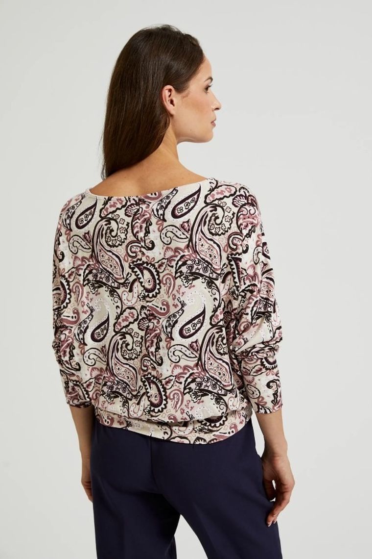 Sweter damski, beżowy, Moodo