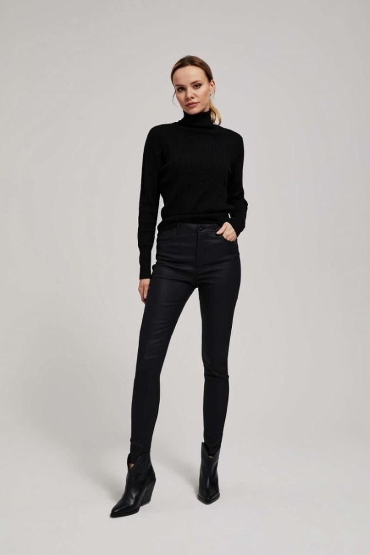 Sweter damski, czarny, Moodo