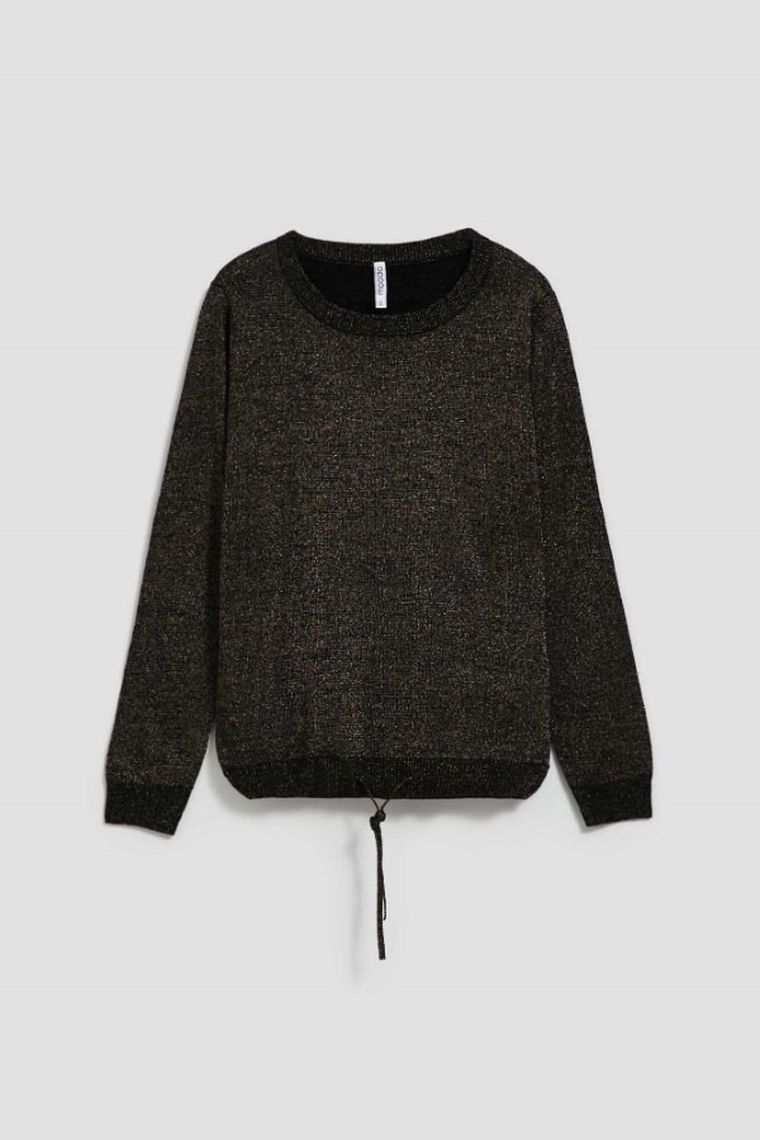 Sweter damski, czarny, Moodo