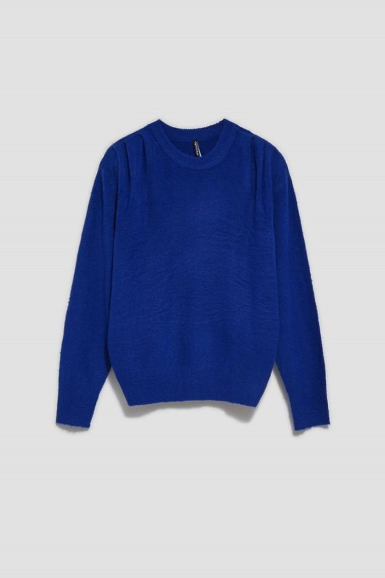 Sweter damski, niebieski, Moodo