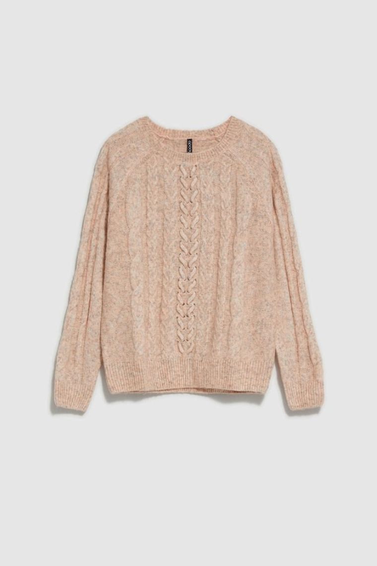 Sweter damski, różowy, Moodo