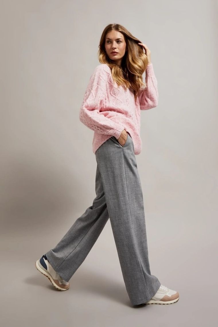 Sweter damski, różowy, Moodo