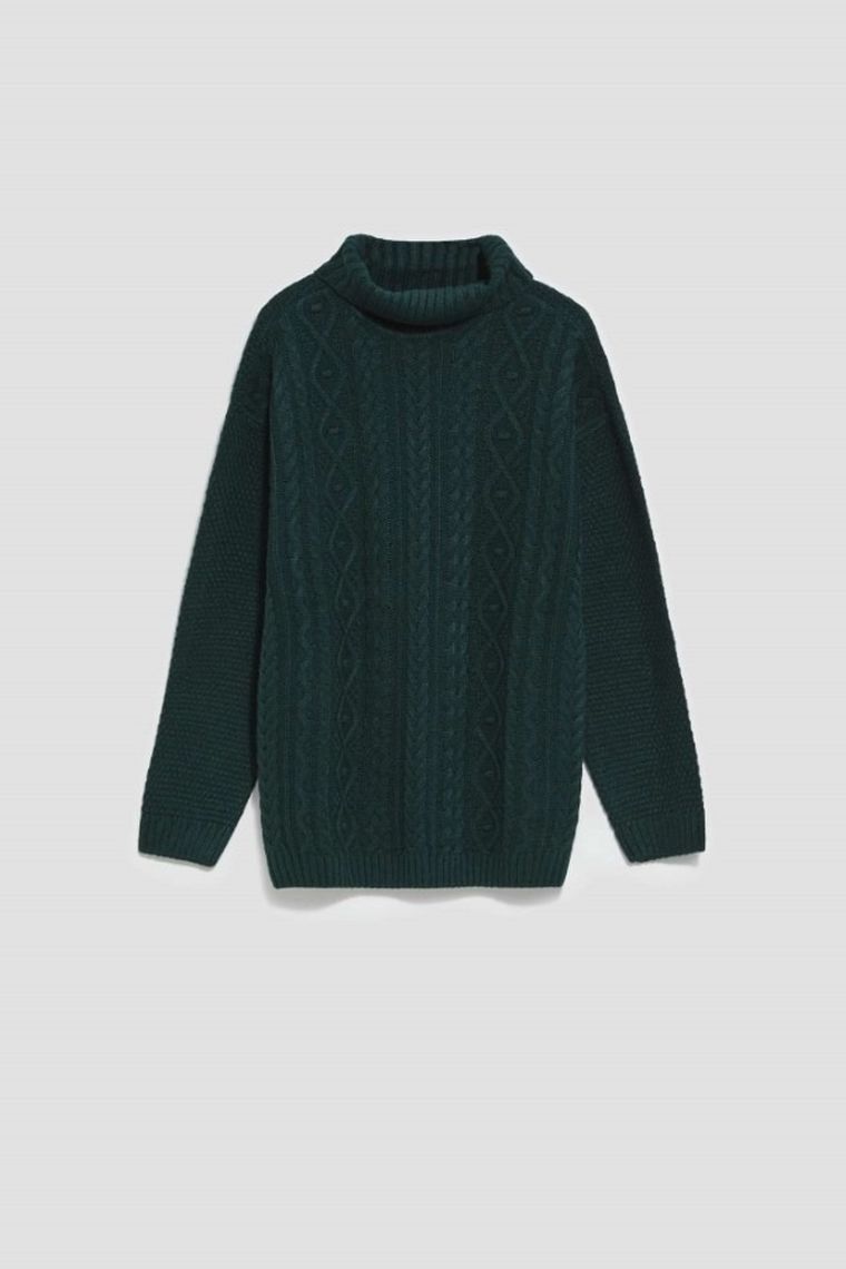 Sweter damski, zielony, Moodo