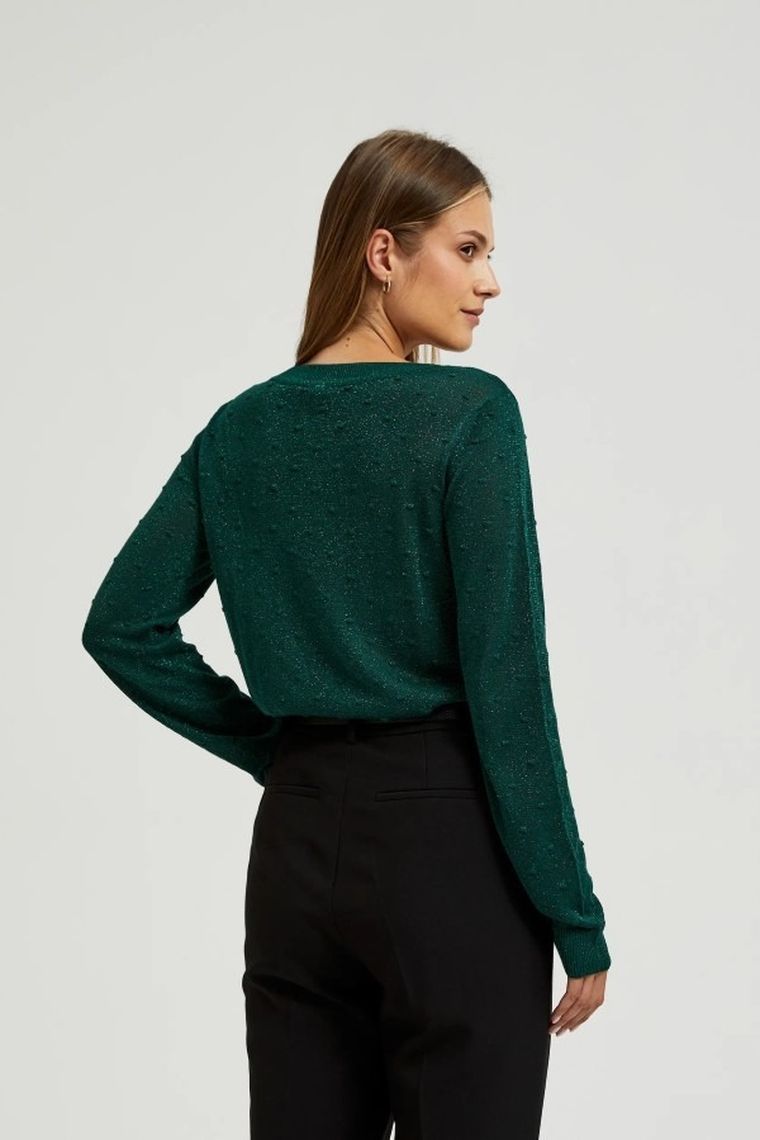 Sweter damski, zielony, Moodo