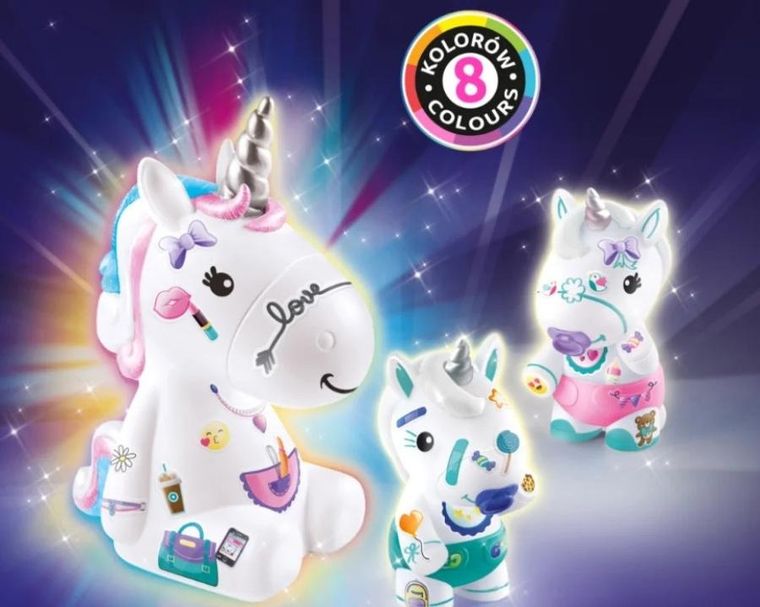 Świecące Dekorożce, Rodzinka Jednorożców DIY, figurki do dekorowania