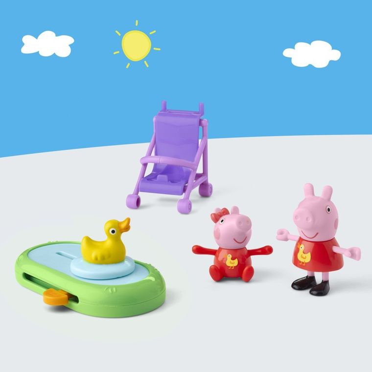 Świnka Peppa, Wesołe Chwile, Peppa i Evie w parku, figurki i akcesoria