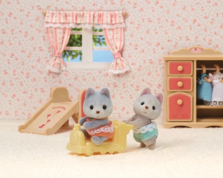 Sylvanian Families, Bliźniaki piesków Husky, zestaw figurek, 5638