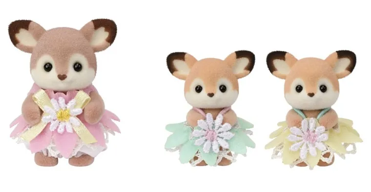 Sylvanian Families, Jelonki na kwiatowej huśtawce, zestaw z figurkami, 5801