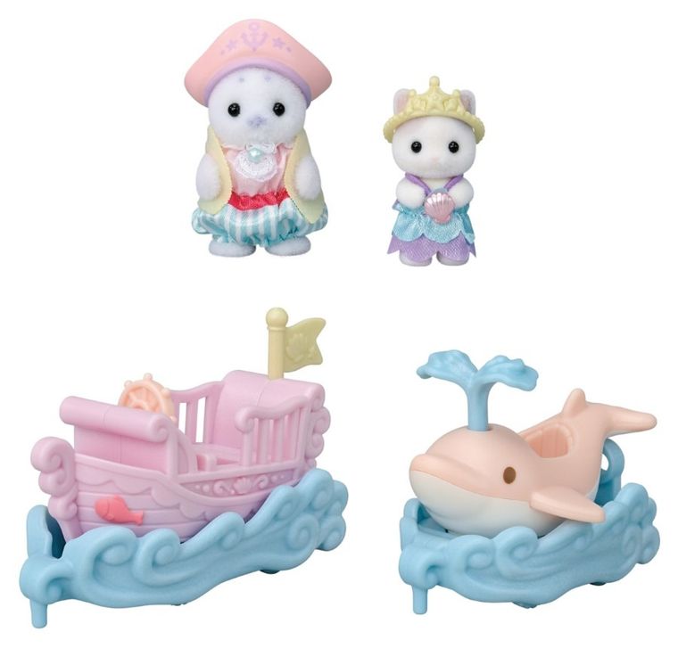Sylvanian Families, Morskie pojazdy w parku rozrywki, zestaw z figurkami, 5820