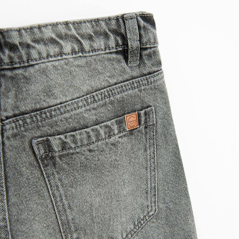 Szare bermudy jeansowe z regulacją Cool Club