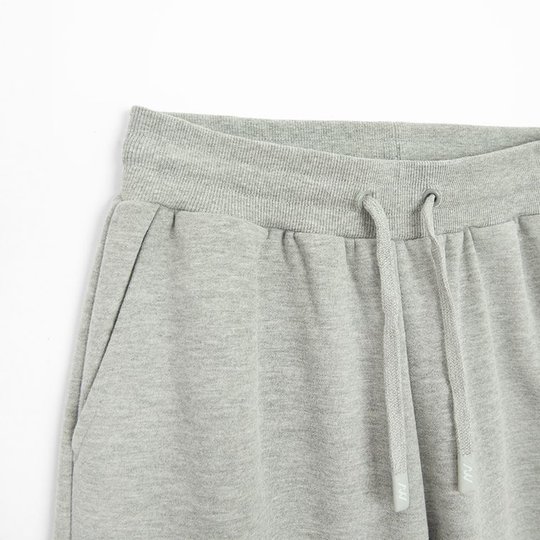 Szare spodnie dresowe z szeroką nogawką wide oversize NOWEAR