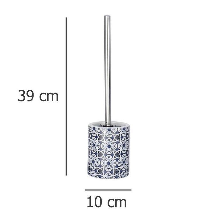 Szczotka do WC i pojemnik ceramiczny ze śródziemnomorskim wzorem, Lorca