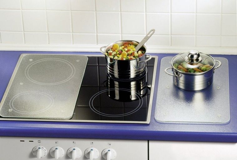 Szklane płyty ochronne na kuchenkę, 2 szt.