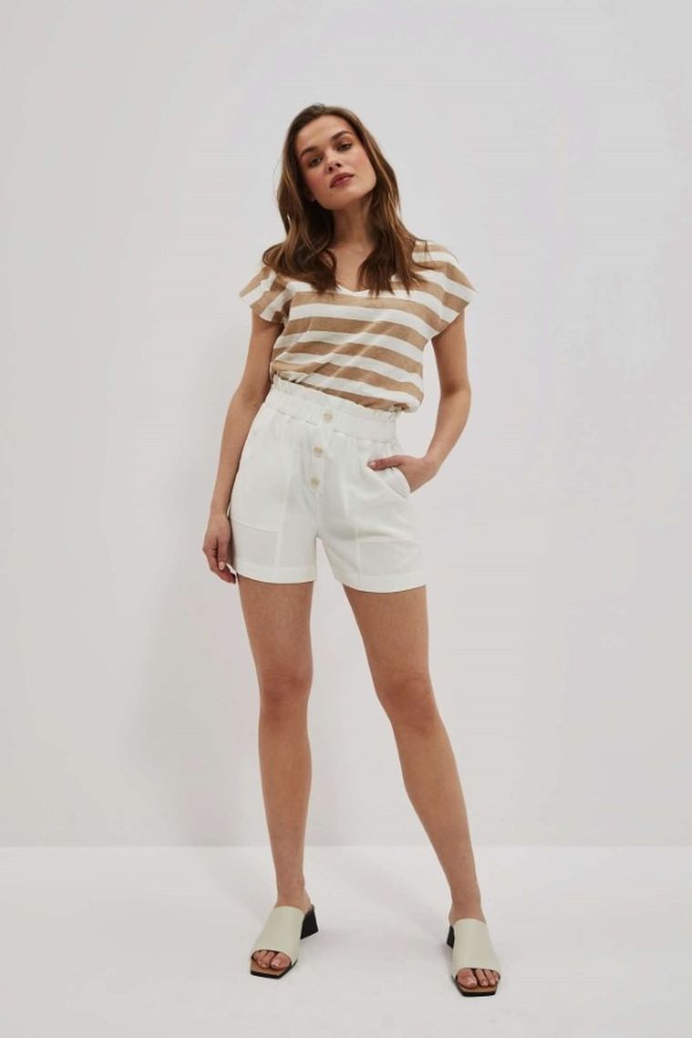 Szorty damskie, białe, Moodo