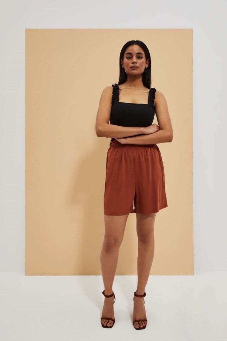 Szorty damskie, brązowe, Moodo