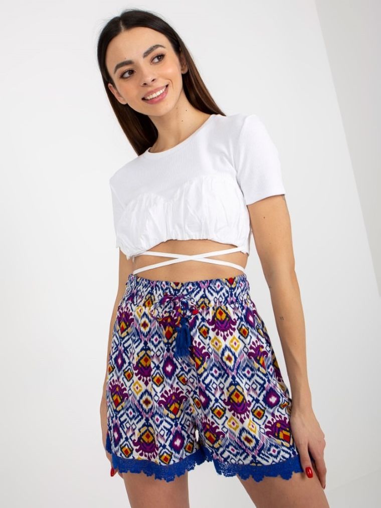 Szorty damskie, granatowe, Sublevel