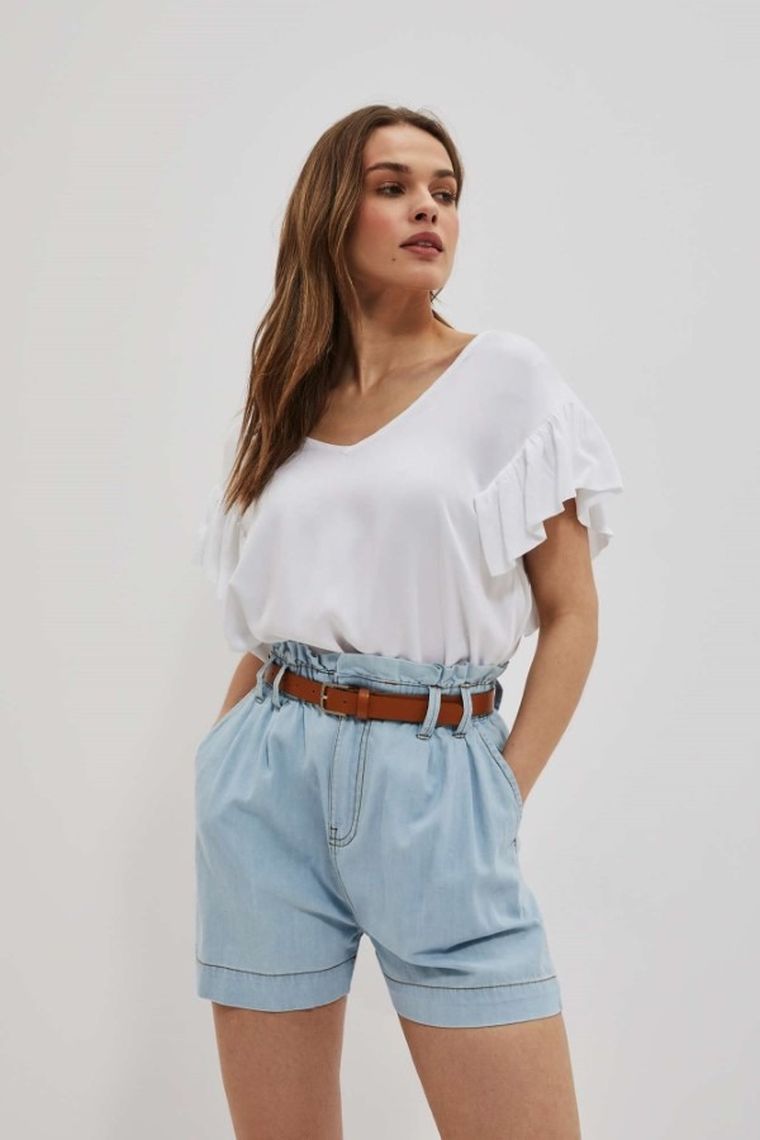 Szorty damskie, niebieskie, Moodo