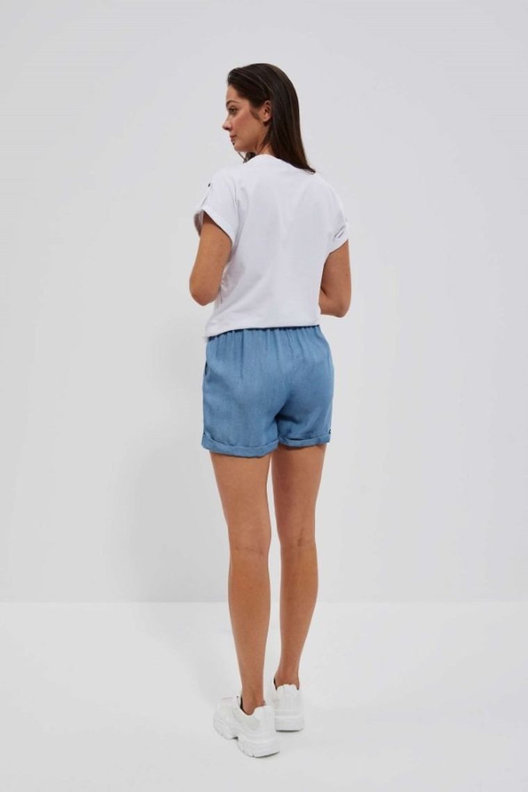 Szorty damskie, niebieskie, Moodo