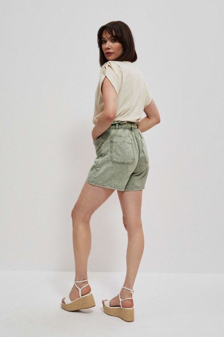 Szorty damskie, zielone, Moodo